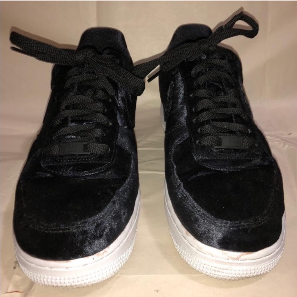Nike Velvet Air Force 1 - 9.5 (blueish black)